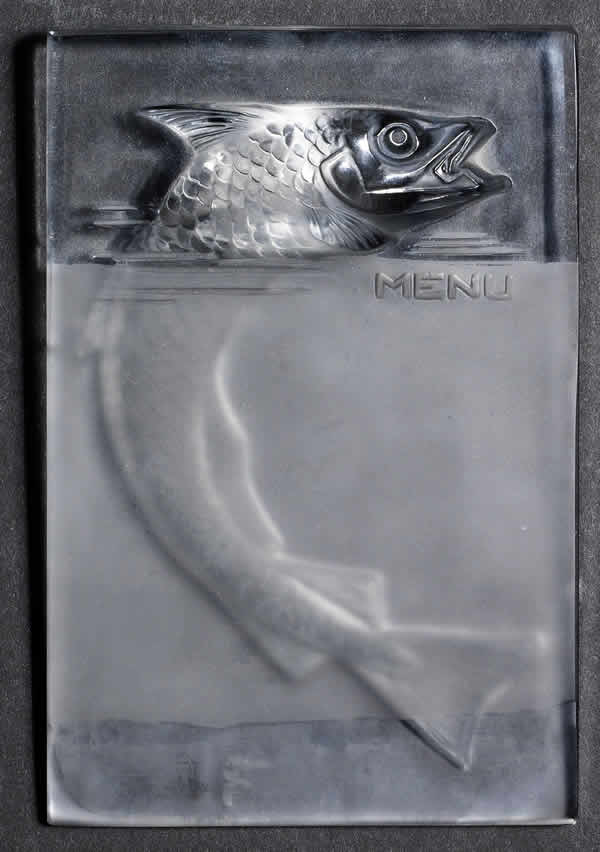 Rene Lalique Poisson Menu