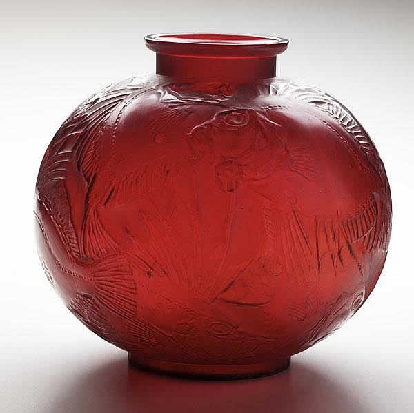 Rene Lalique Vase Poissons