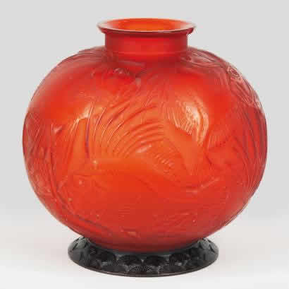 Rene Lalique Vase Poissons