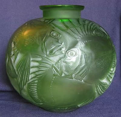 Rene Lalique Vase Poissons