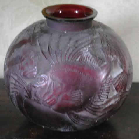 Rene Lalique Vase Poissons
