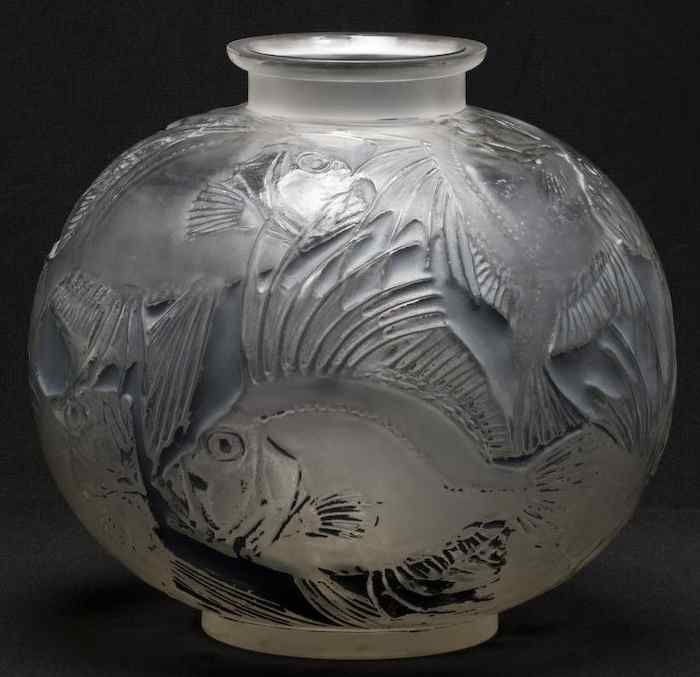Rene Lalique Vase Poissons