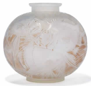 Rene Lalique Vase Poissons