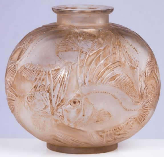 Rene Lalique Vase Poissons
