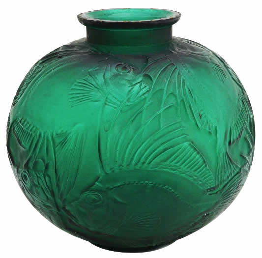 Rene Lalique Vase Poissons