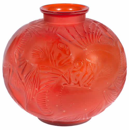 Rene Lalique Vase Poissons