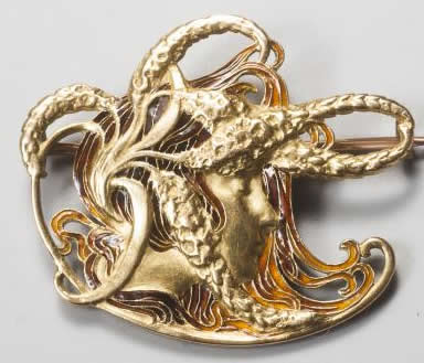 Rene Lalique Profil De Femme Brooch