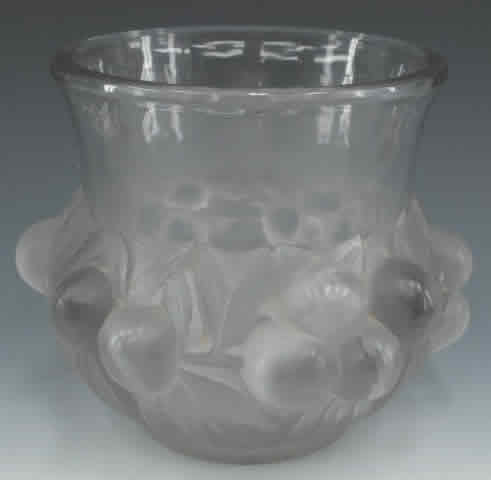 Rene Lalique Vase Prunes