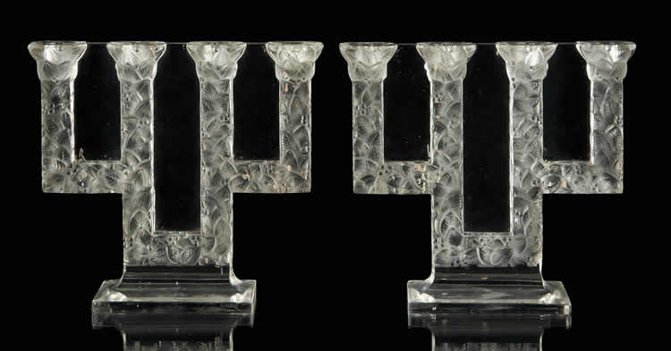 Rene Lalique Candelabra Quatre Branches Sorbier