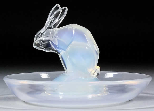 Rene Lalique Ashtray Rabbit