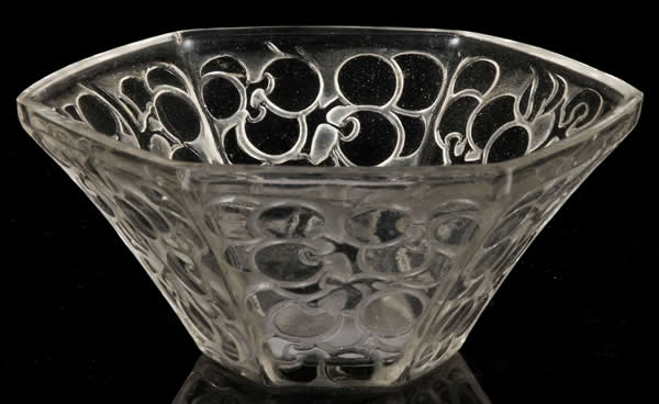 Rene Lalique Bowl Raisins Six Pans