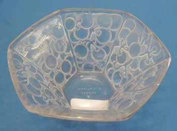 Rene Lalique Bowl Raisins Six Pans