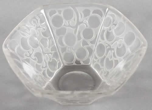 Rene Lalique Bowl Raisins Six Pans