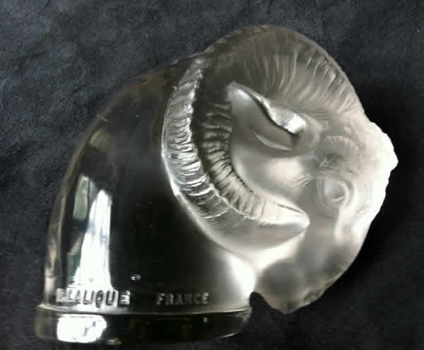 Rene Lalique Car Mascot Rams Head