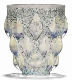 Rene Lalique Vase Rampillon