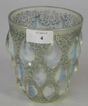 Rene Lalique Vase Rampillon