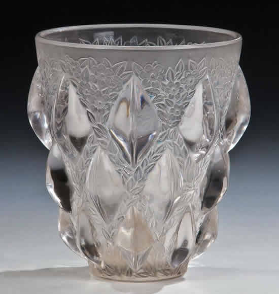 Rene Lalique Vase Rampillon