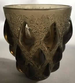 Rene Lalique Vase Rampillon
