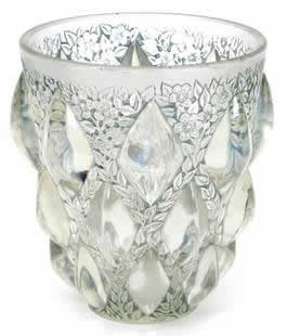 Rene Lalique Vase Rampillon
