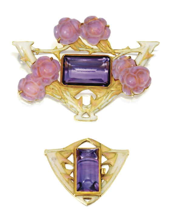 Rene Lalique Raspberries And Branches Clasp