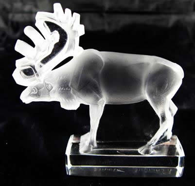 Rene Lalique Paperweight Reindeer