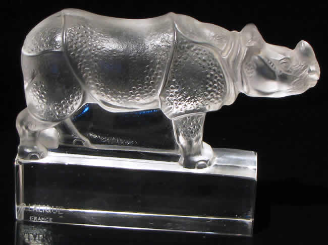 Rene Lalique Paperweight Rhinoceros
