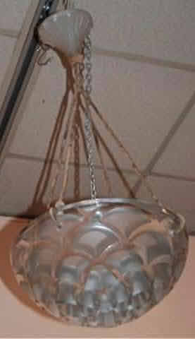 Rene Lalique Hanging Light Fixture Rinceaux