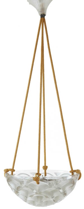 Rene Lalique Hanging Light Fixture Rinceaux