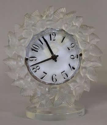 Rene Lalique Clock Roitelets