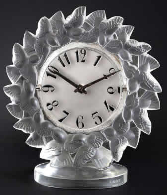 Rene Lalique Clock Roitelets