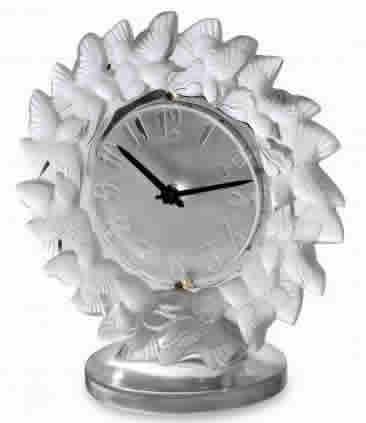 Rene Lalique Clock Roitelets