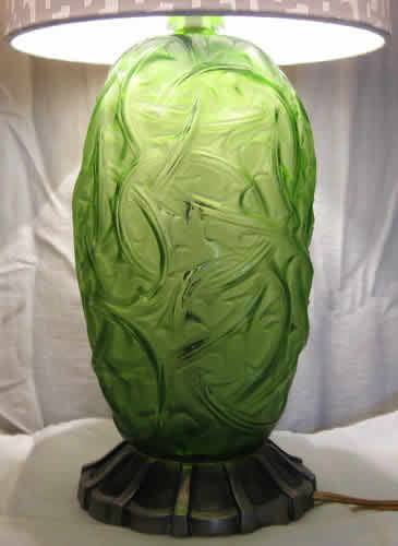 Rene Lalique Ronces Vase Lamp