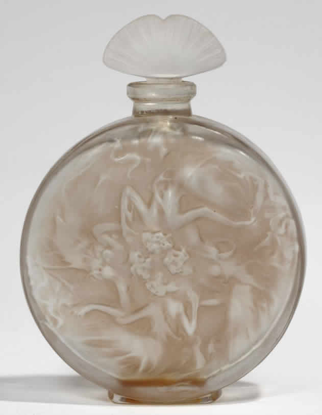 Rene Lalique Perfume Bottle Rosace Figurines