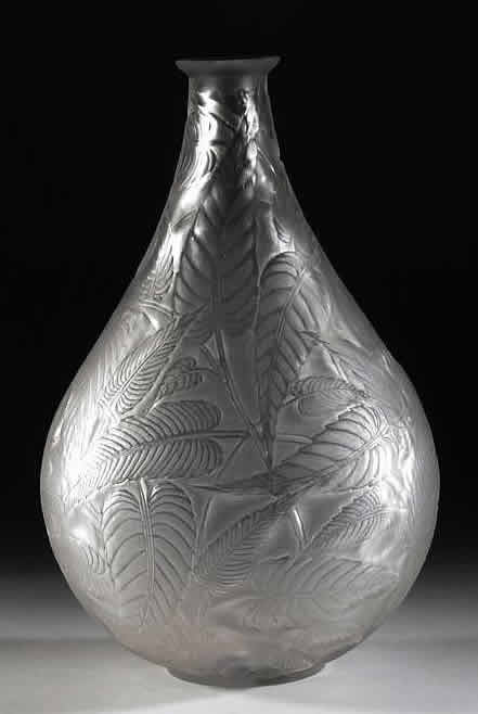 Rene Lalique Vase Sauge