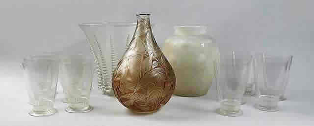 Rene Lalique Vase Sauge