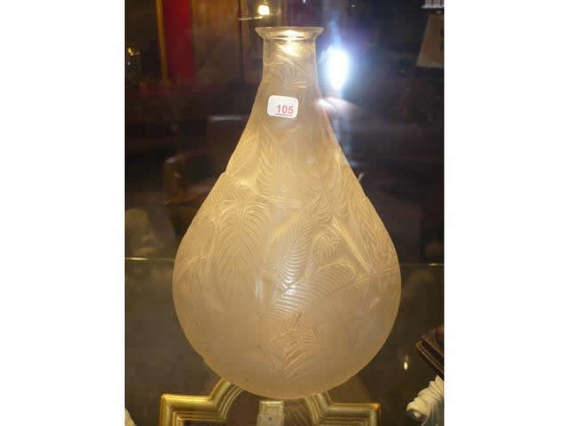 Rene Lalique Vase Sauge