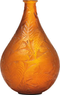 Rene Lalique Vase Sauge