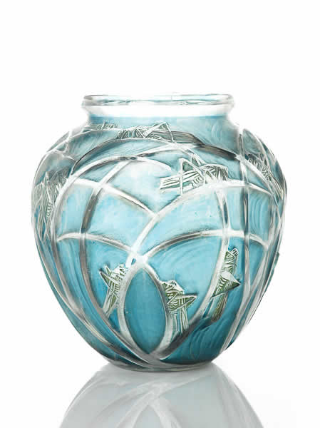 Rene Lalique Vase Sauterelles