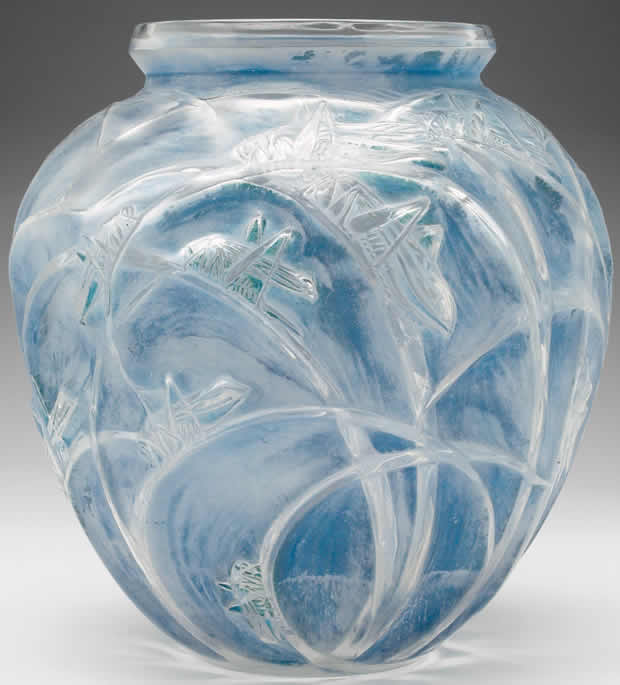 Rene Lalique Vase Sauterelles