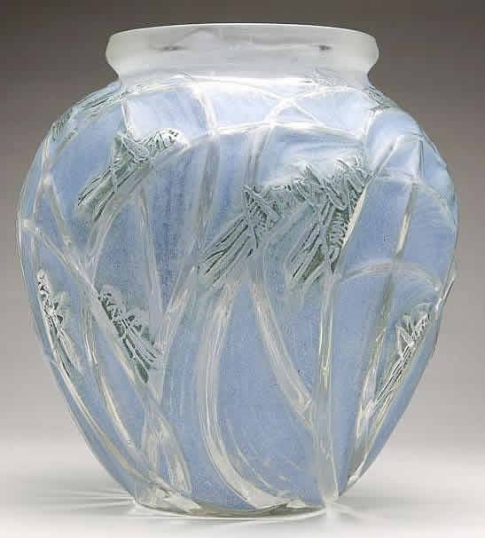 Rene Lalique Vase Sauterelles