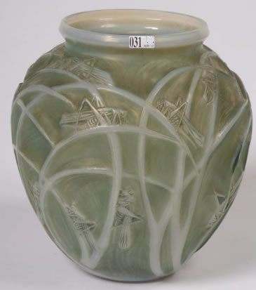 Rene Lalique Vase Sauterelles