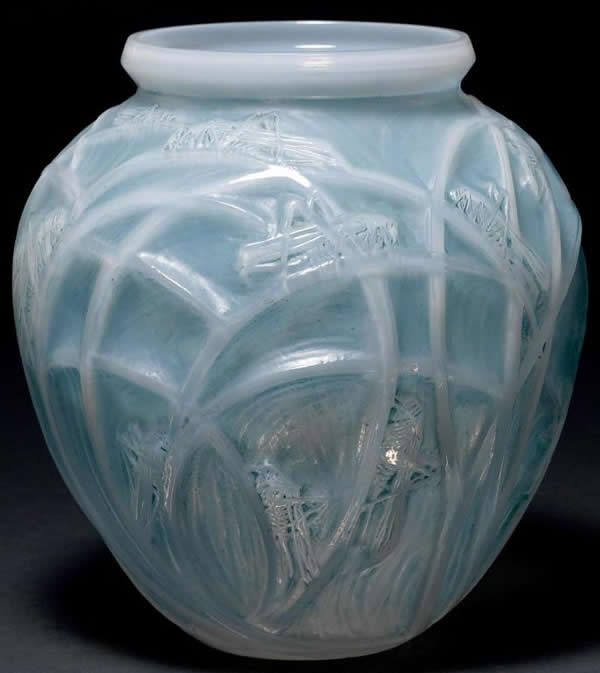 Rene Lalique Vase Sauterelles