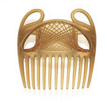 Rene Lalique Scrolls And Wheat Comb