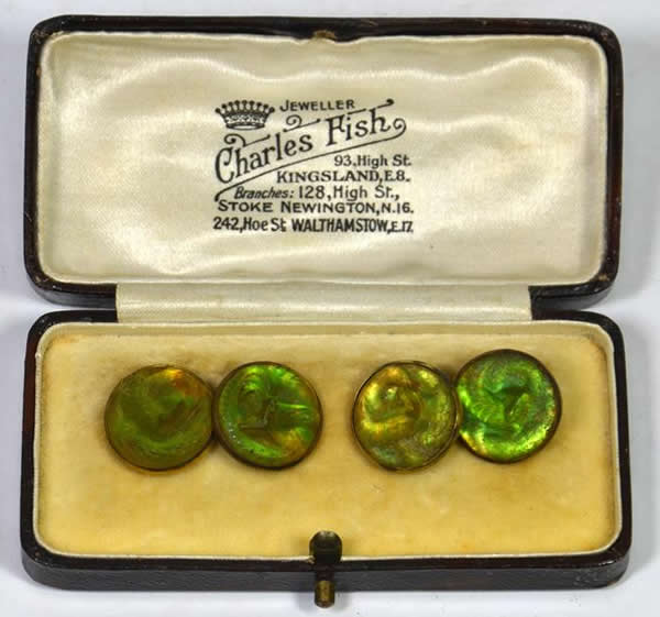 Rene Lalique Cufflink Serpent