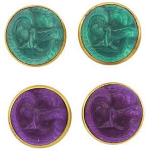 Rene Lalique Button Serpent