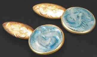 Rene Lalique Bouton De Manchettes Serpent