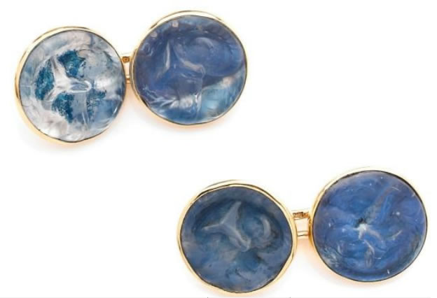 Rene Lalique Cufflink Serpent