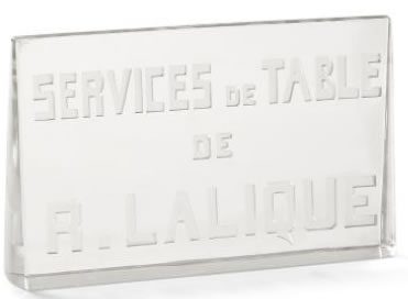 Rene Lalique Sign Services De Table De R. Lalique