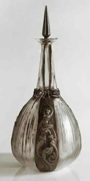 Rene Lalique Carafe Sirenes Et Grenouilles