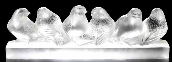 Rene Lalique Decoration Six Birds